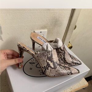 Steve Madden Brown Snake Print Heels